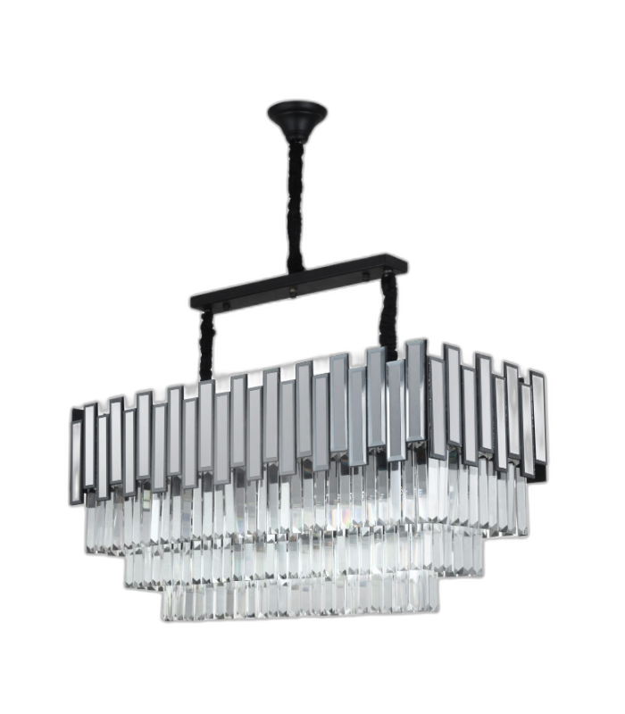 لوستر 12 تایی شعله کریستالی چشمه نور